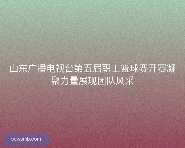 山东广播电视台第五届职工篮球赛开赛凝聚力量展现团队风采